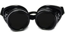 GloFX Steampunk Goggles Tinted - Rave EDM festivalski pribor - Gotski Cosplay Varder Goggles - Črni Goggles s temnim Tint Lenses