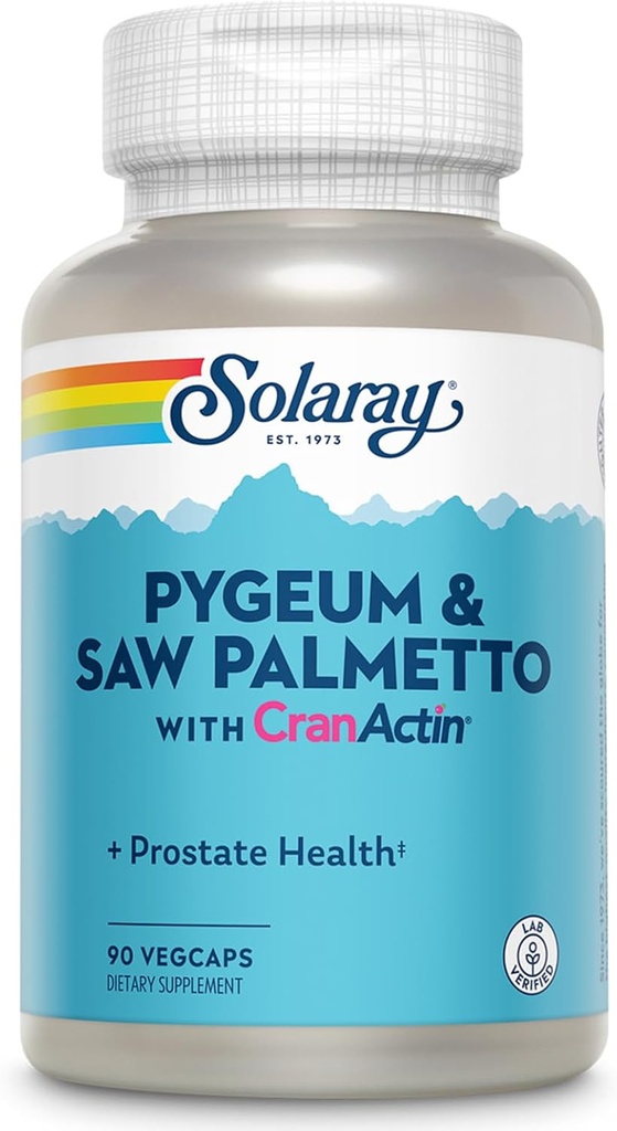 Solaray Pygeum in Saw Palmetto z dodatkom Cranactin, 90 Count