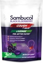 Sambucol Black Elderberry Cough Relief Lozenges - kašelj Kapljice za odrasle, Sambucus Elderberry Lozenges, z Ivy Leaf, Cough & Mucus Relief, Imunska podpora, Berry Eucalyptus - 24 Count, 1 pakiranje