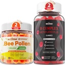 Bee Pollen za rast dojke Organic 1000mg + Vegan super metilirani B kompleks vitaminske žvečilke za ženske