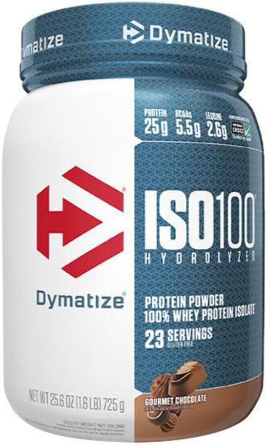 Dymatize ISO 100 Hidroliziran izolat sirotkinih beljakovin - gurmanska čokolada 1,6 lbs