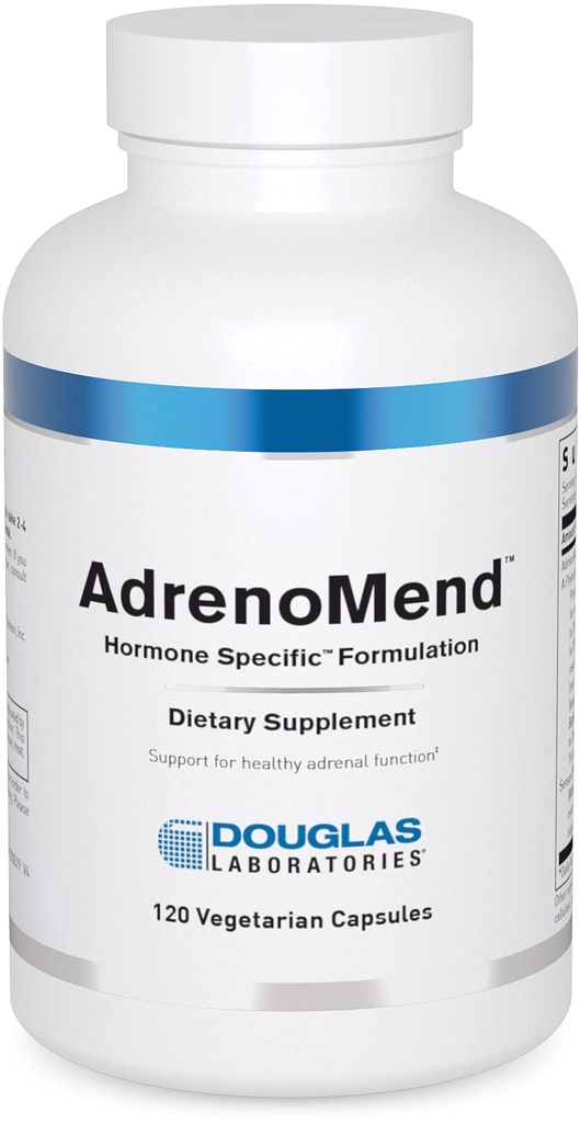 Douglas Laboratories AdrennoMend - Rhodiola Herbal Supplement - Adrenalna podpora - Ashwagandha, Bacopa Monnieri, & drugi Adaptogeni - Ne-GMO - 120 Vegetarijanske kapsule