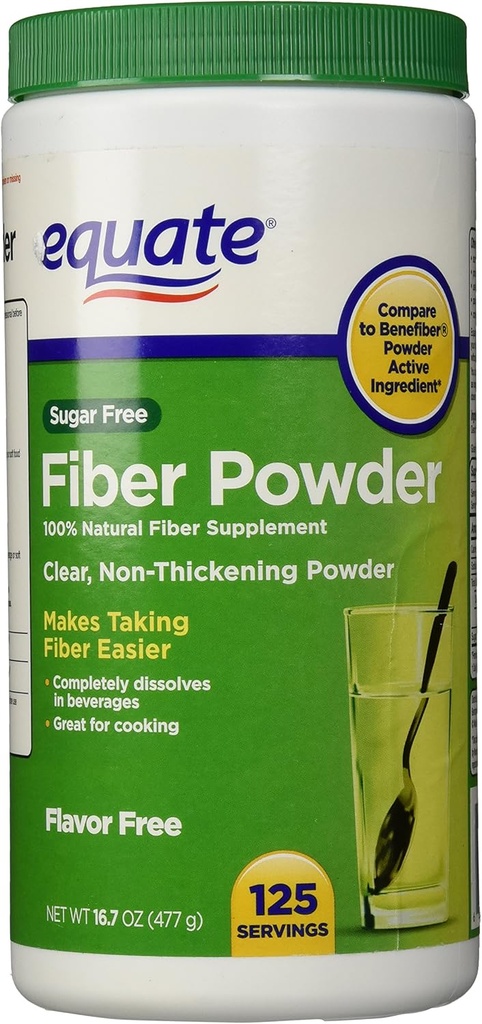 Equate Fiber prašek bistra topen - 125 Servings, 16,7 oz (1)