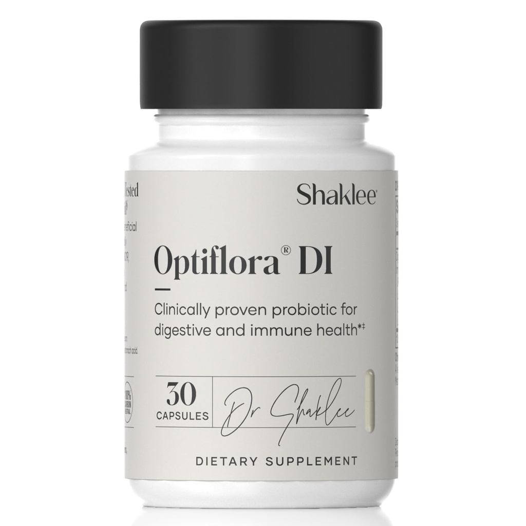 Shaklee - Optiflora® DI Probiotic - 10 milijard CFU - 4 bakterialni sevi - Bifidobacterium lactis HN019TM - Podpira črevesno floro Balance & Rednost - Gluten, Soy & Dairy Free - 30 kapsul