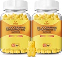 Vegan Glukozamin Chondroitin Gumies, Podporni dodatek za odrasle moške in ženske, 1500mg ekstra moč glukozamin s Chondroitin MSM Kurkuma Elderberry za zdravje