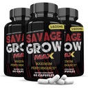 Upravičeni laboratoriji (3 Pack Savage Grow Max 1600MG Napredno moški Heath Formula 180 Kapsule