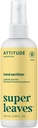 ATTITUDE pršilo za ročno čiščenje, EWG preverjeno, Kills Germs & Bakteria, Vegan & rastlin-based, Varen za odrasle & otroke, Lemon Leaves Scent, 3,38 Fl Oz (Spray steklenica)