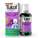 TUKOL Otroška Kašelj Medicina - Kašelj & Congestija Relief, prsni kašelj Supresant za otroke, Otroški hlad in kašelj Medicina, Otroci Kašelj Sirup za starost 4+ Grozdni aroma 4 FL OZ