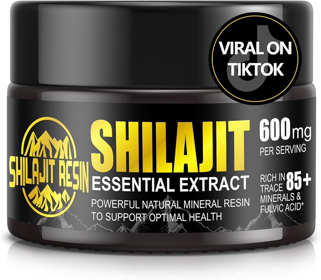 Boysea Shilajit Pure Himalaaan Organic Shilajit Resin - Gold stopnje 100% Shilajit dodatek - Naravni Shilajit Resin z 85+ Trace minerali & Fulvic kislina za fokus & energijo, Immuniteta, 50 Grams