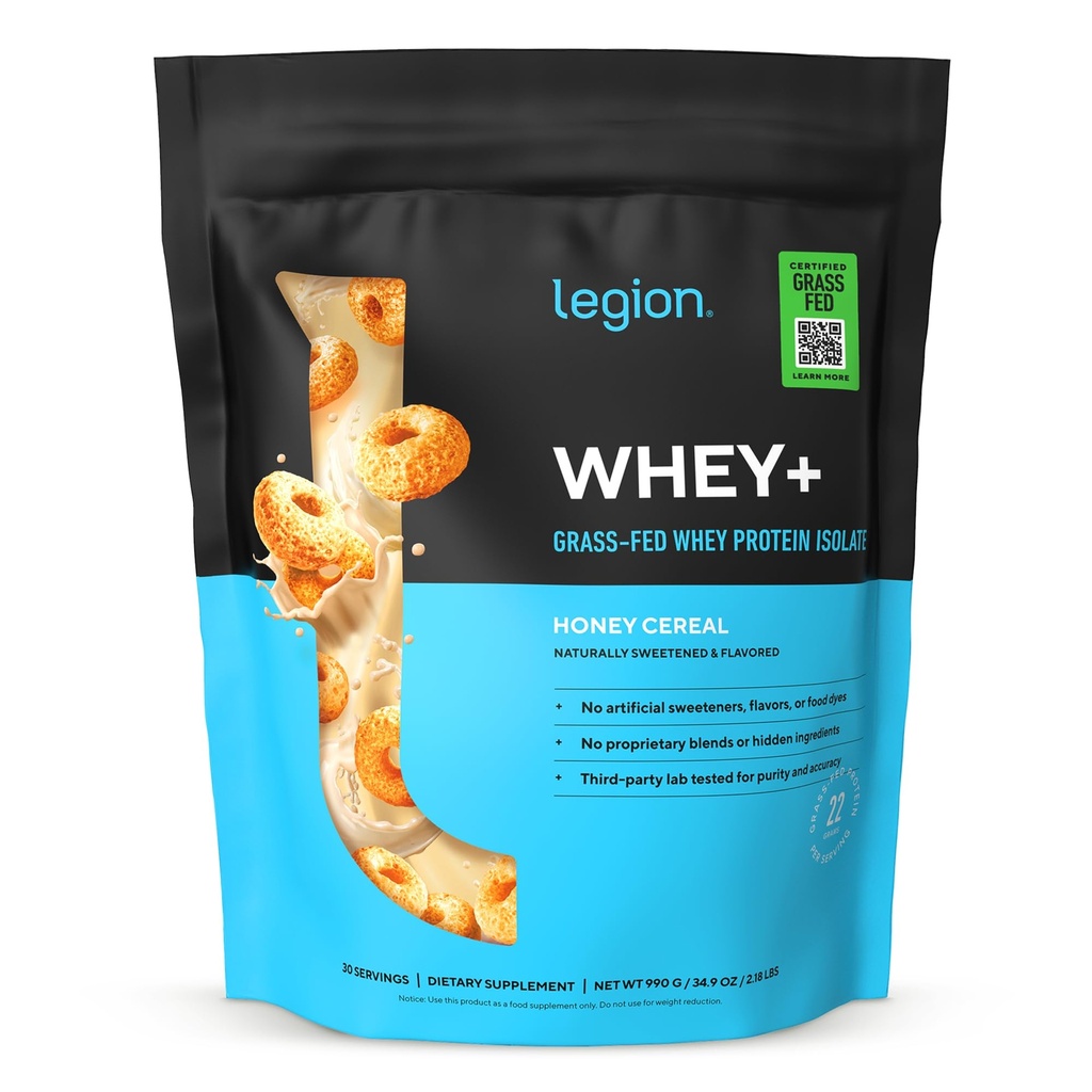 LEGIJA Whey+ Protein Whey izolat iz krav hranilnic v travi - sirotkin izolat v prahu nizko kalorie, ne-GMO, brez sladkorja, laktoza in gluten, vse naravne beljakovine v prahu za moške in ženske, 30 Serving