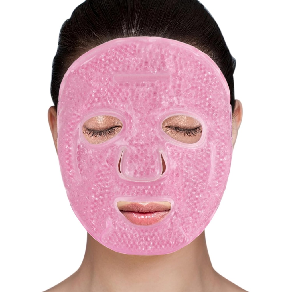 LotFancy Face Ice Pack, Reable Ice Maska, Gel Bead Cold Face Maska za oči, Vroče hladno Kompresija za Puffiness, Facial rutina, Post-kirurško okrevanje, Glavobol, Nega kože, Post Laser Care