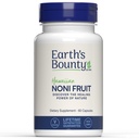 Zemeljski Bounty Havajski Noni sadne kapsule - 60 Veggie Caps - Zdrav imunski sistem & Skupna zdravstvena podpora - 100% Natural & Pure Noni - Vegetarian