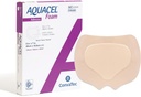 ConvaTec AQUACEL Foam 8"x7" Sacral Raund Oblačenje s silikonskim gel adhezivnim, vodoodpornim, prilagodljiv, medicinske stopnje s hidrofiber tehnologijo, Sterile, Pravokotnik, 5ct Box