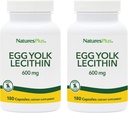 NaturePlus jolk lecitin - 600 mg, 180 kapsul - pakiranje brez soje, brez glutena - 180 skupnih servivov