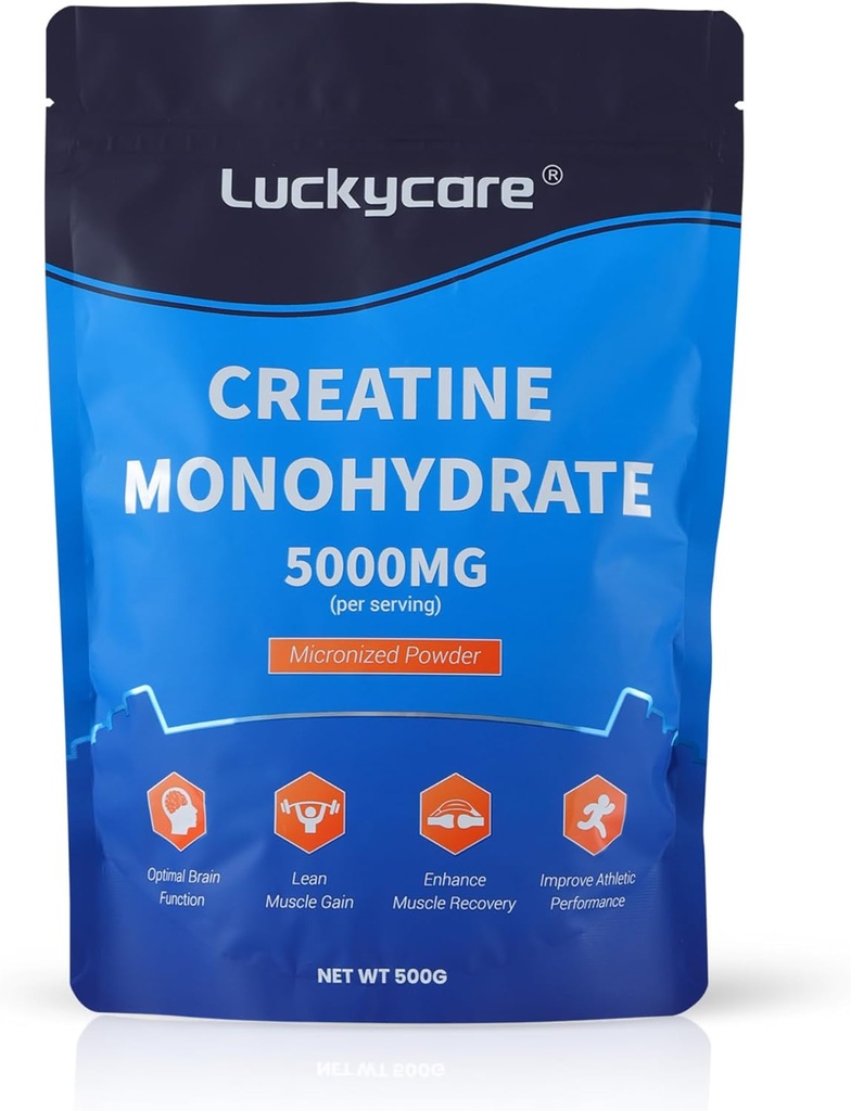 Kreatin Monohidrat - 5000 mg Čisti mikroniziran kreatin - Kreatin v prahu Podpora za moč in zmogljivost - 100 Serving, 500G