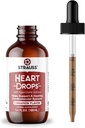 Strauss Naturals Heartdrops, Zeliščni Heart Supplements z evropsko omela in izvlečki starih česen, 3.4 fl oz, Cimet Flavor