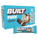 Zgrajena bar, Puff Protein Bars, Coconut Puff, 17g prigrizki beljakovin, On-The-Go Bars, samo 140 kalorij, 6g sladkor, Colagen, Gluten Free, 12 Število