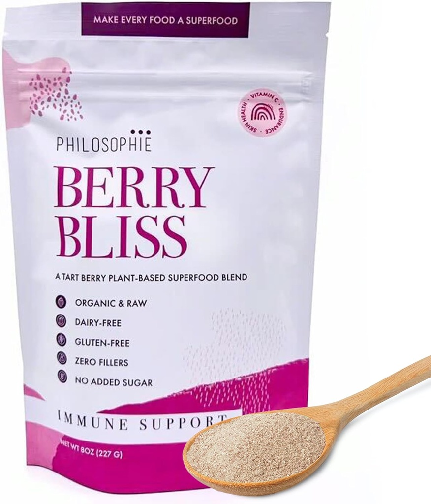 Filozofijska rastlina Superfood Powder - Veganski proteini v prahu z riževimi beljakovinami, Maca Root Powder & Acai Berry - Ekološka mlečni izdelki brez Superfood Mešanica - Beljakovine v prahu brez umetnih sladil