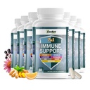 GreeNatr 7 v 1 Imunska podpora dodatek z vitaminom C, vitaminom D3, cink 50mg, Quercetin, Echinacea Purpurea, Sambucus Elderberry in Ginger za popolno obrambo imunskega sistema - 60 kapsul (12 steklenic)
