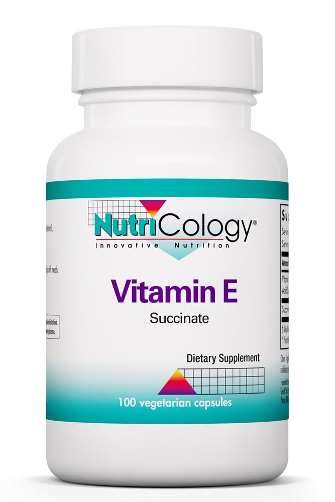 Nutriologija Dodatek vitamina E Sukcinat - za moške in ženske, 400 i.e. D-Alfa-Tokoferil, antioksidant, vegetarijanske kapsule - 100