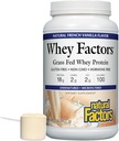 Whey Factors by Natural Factors, Grass Fed Whey Protein Concentrat, Aids Muscle Development and Immune Health, Francoska Vanilla, 2 lb
