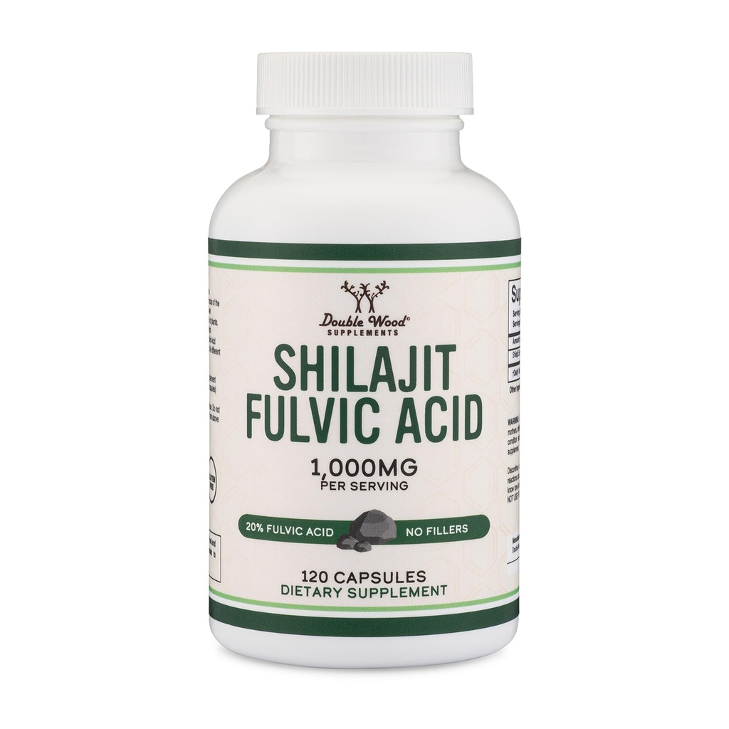 Shilajit Pure Himalajski Kapsule (20% Fulvic Acid Supplement) 1000mg avtentičnega Shilajit Extract na strežbo, 120 Število (Visoko v sledovih mineralov, brez polnil) z dvojnim lesom
