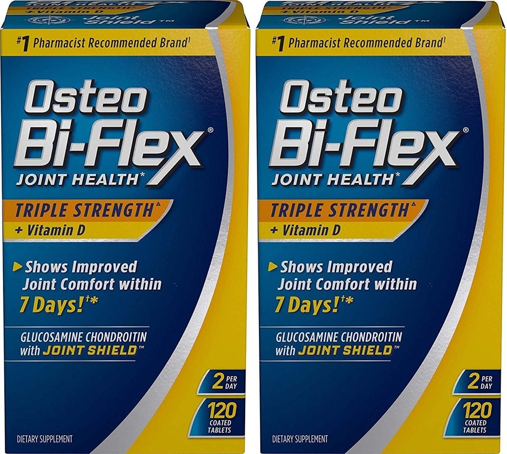 Osteo Bi- Flex Trojna jakost w/ vitamin D, 120 obložene tablete (paket po 2)