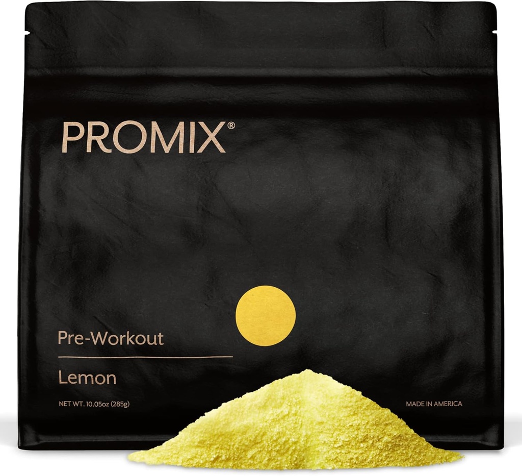 Promix pred-workout prašek, limona - povečanje fokusa in uspešnosti - pomaga mišice dobiček, vzdržljivost in izboljšano energijo - vitamin B12, kofein, beta-alanin in L-tirozin - Gluten & Dairy-free