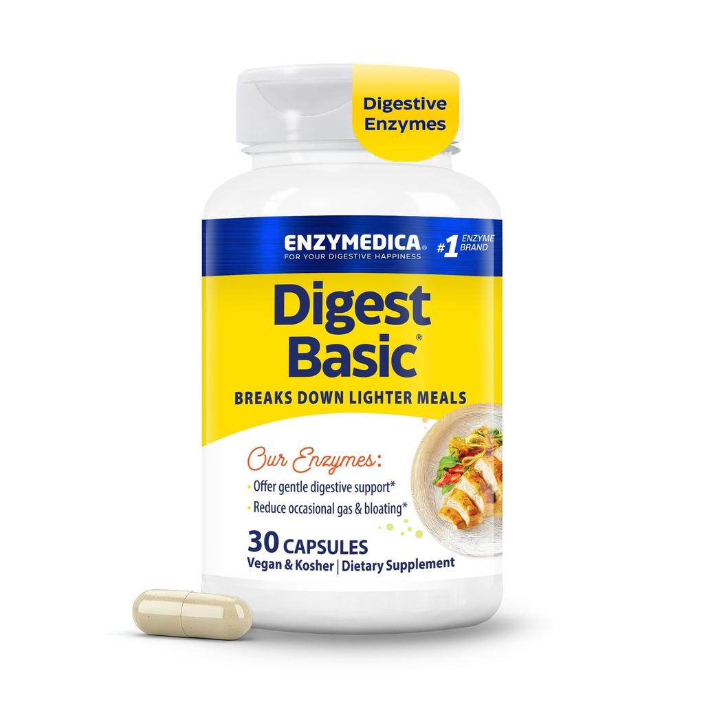 Enzymedica - Digest Basic, Essential Full Spectrum Digestive Encimi, 30 Štetje
