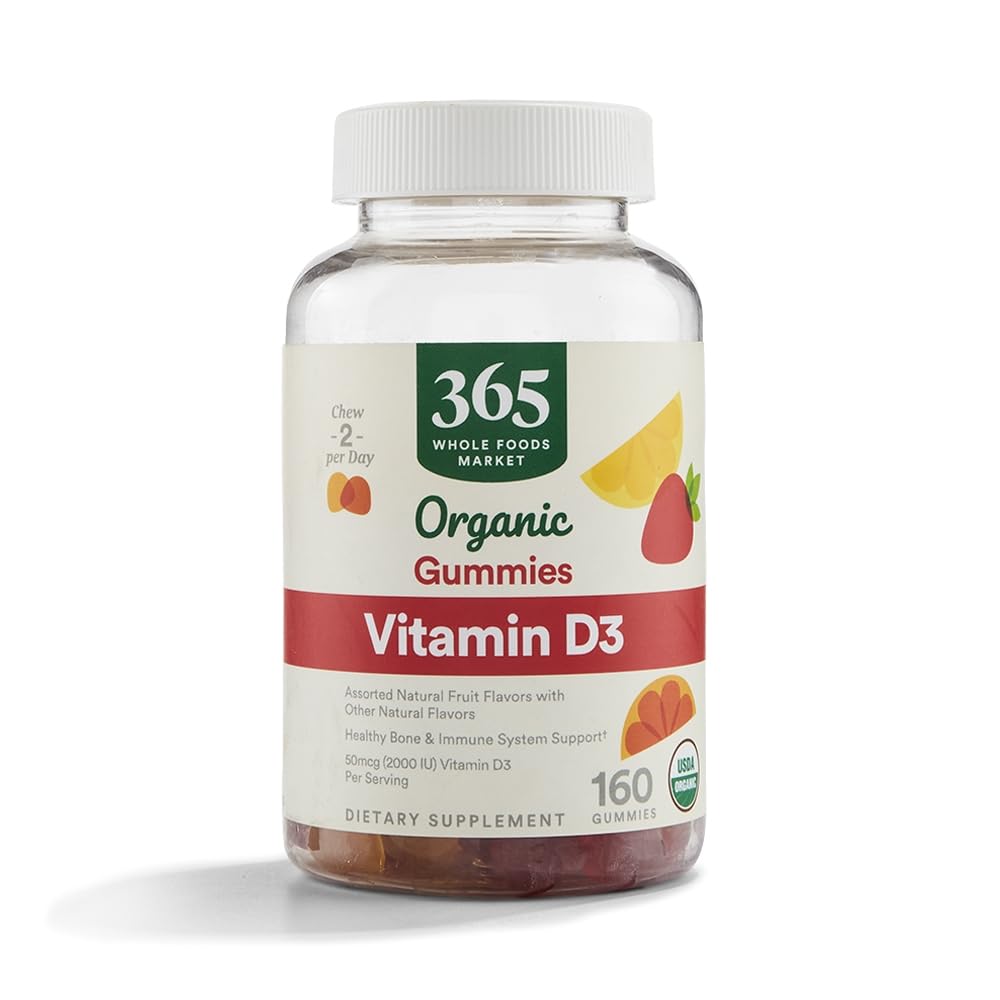 365 po celotnem trgu živil, Ekološki vitamin D3 Gummy, 160 Število