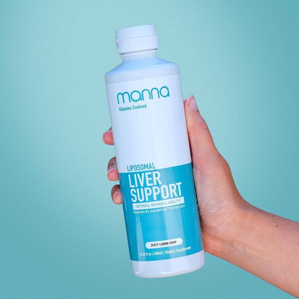 Manna Liposomal Podpora jeter - Jetra čiščenje Detox in popravila - Jetrna podpora Dodatki za ženske & moške