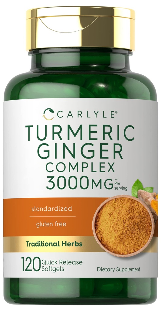 Carlyle Turmeric in Ginger Supplement 3000 mg 