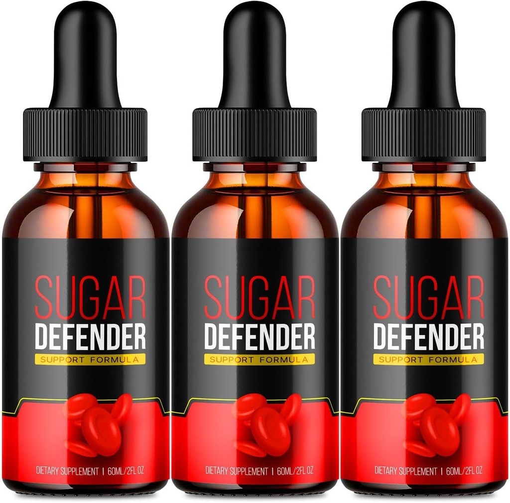Vive MD Sugar Defender Kapljice - Uradna Formula - Sugar Defender 24, Sugar Defender Liquid, Največja moč Sugar Defender Dodatek z Hawthorn Berry Organic, Sugar Defender Reviews (3 Pack)