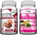 GreeNatr Energy Boost Plus Menopause Podpora Bundle: Naša goba dodatek zagotavlja naravno energijo boost, spodbujanje trajne vitalnosti + zeliščni menopavza kompleks za vroče Flashe, nočno potenje