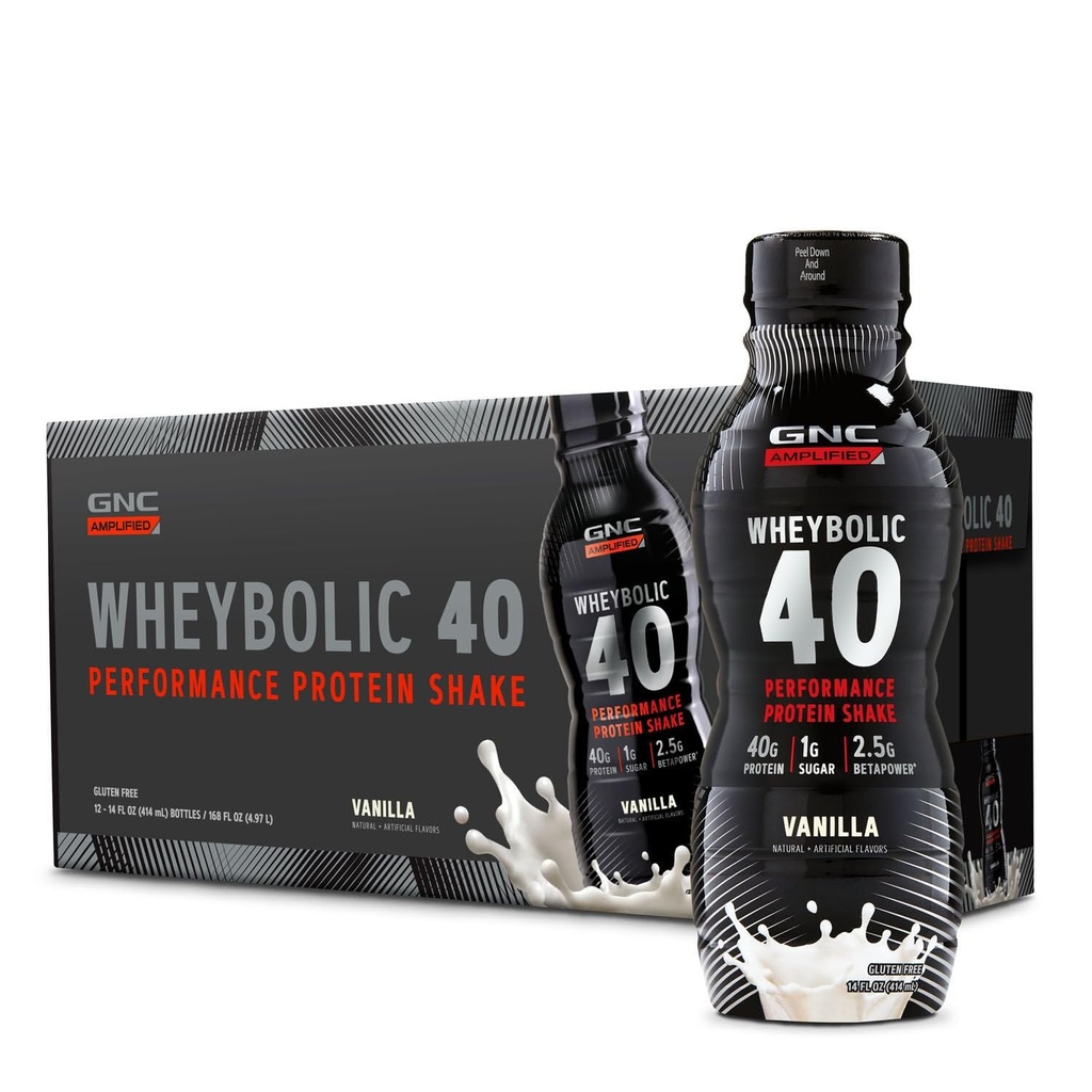 GNC AMP Wheybolic 40 - Vanilla - 14oz. (12 steklenic)