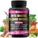 Zolotus Myo-Inositol & D-Chiro Inositol Idealno razmerje Inositol dopolnilo z grenko melono, Mlečni opornik, Kurkurja, Gymnema, Chasteberry, Ceylon Cinamon, Ashwagandha, Berberine - 90 kapsul