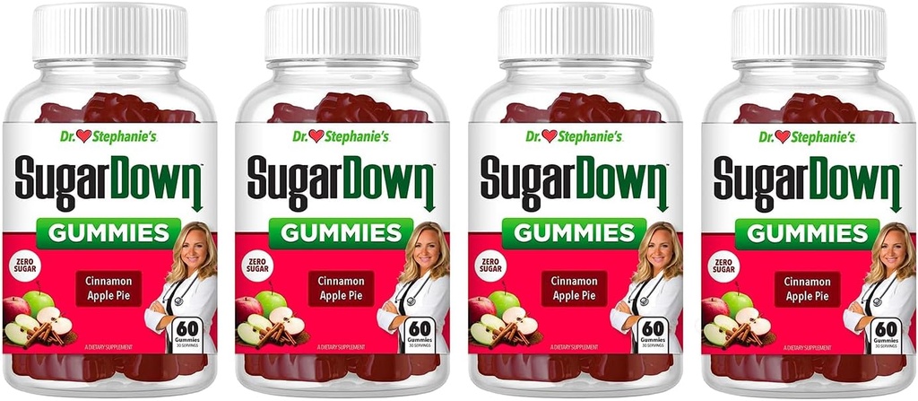 Dr. Stephanie's SugarDown Gummies – Ceylon & Cassia Cimet dodatek - 4 paket