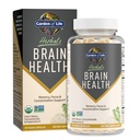 Vrt življenja Brain Health Supplement z organsko levjo grivo in kurjavo, ne-GMO, Gluten-free, Mint Flavor - za spomin, fokus in zdravo delovanje možganov