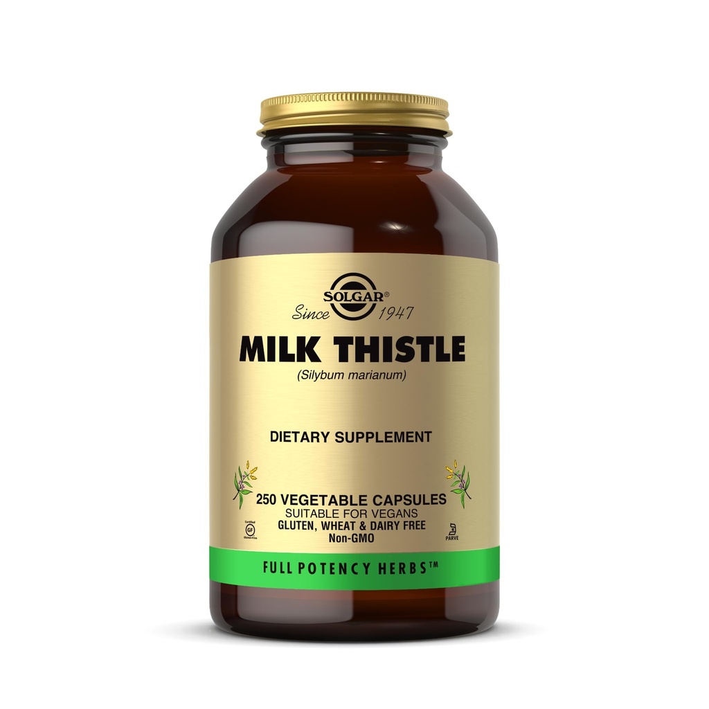Opornica Solgar Milk - 250 Rastlinske Kapsule - Ne-GMO, Vegan, Gluten, Brez mleka, Košir - 250 Serving
