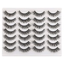 Newcally Lashes Lažne trepalnice Mačje oči Wispi Naravne Faux Mink Lashes 14 Pari paket svetlobe glasnost kratke lažne oči Lashes Multipack