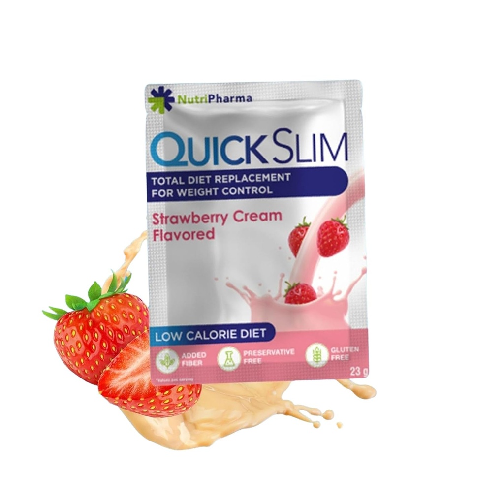 Hitre Slim Visoka vsebnost beljakovin hujšanje Shake za ženske in moške, Popolna mesna zamenjava v prahu, Nizke vsebnosti ogljikovih hidratov dietnih Shake, Intermittent Fasting, Keto, Gluten Free (1 serv, Jagodna krema)