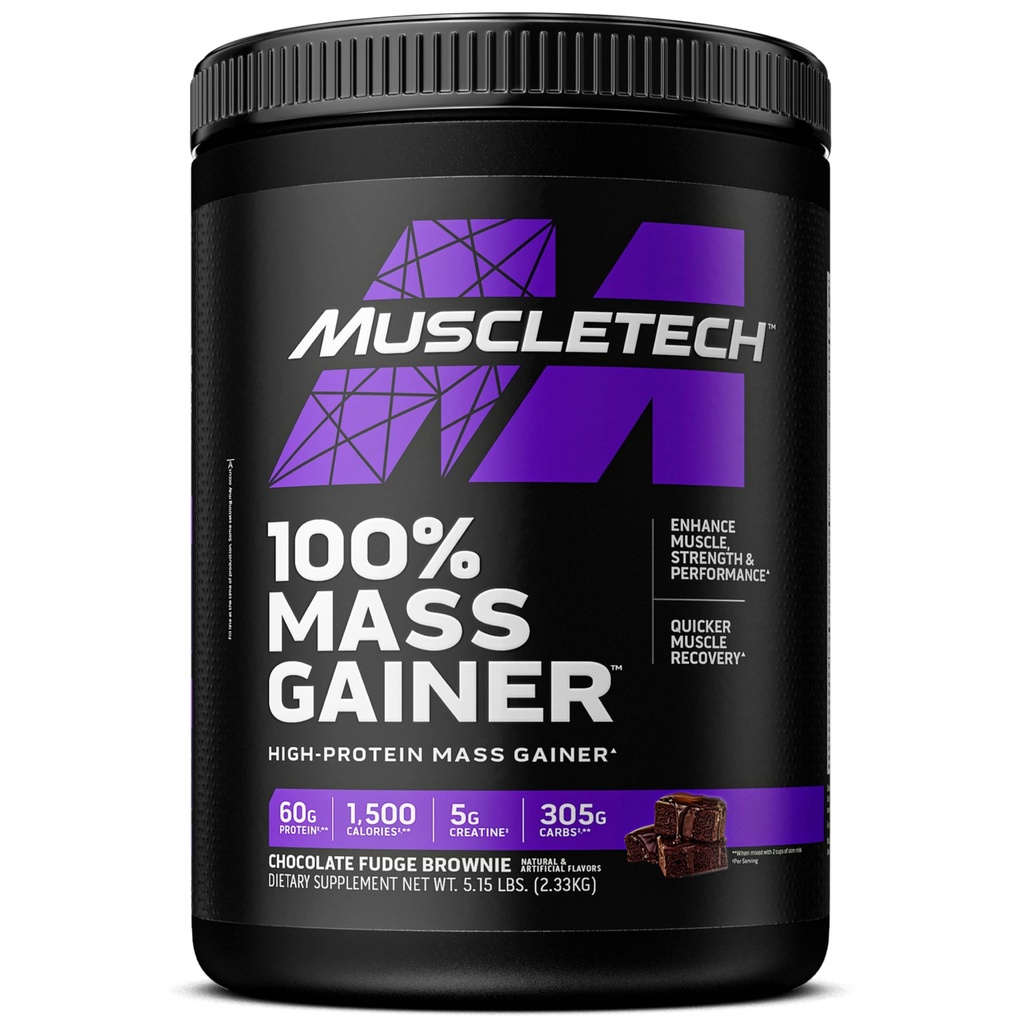 MuscleTech High Protein Mass Gainer za moške in ženske - Beljakovine v prahu Shake za pridobivanje telesne teže, Muscle Building & Recovery z kreatin monohidrat - čokoladni čokoladni čokoladni čokoladni čokoladi, 5,15 funt