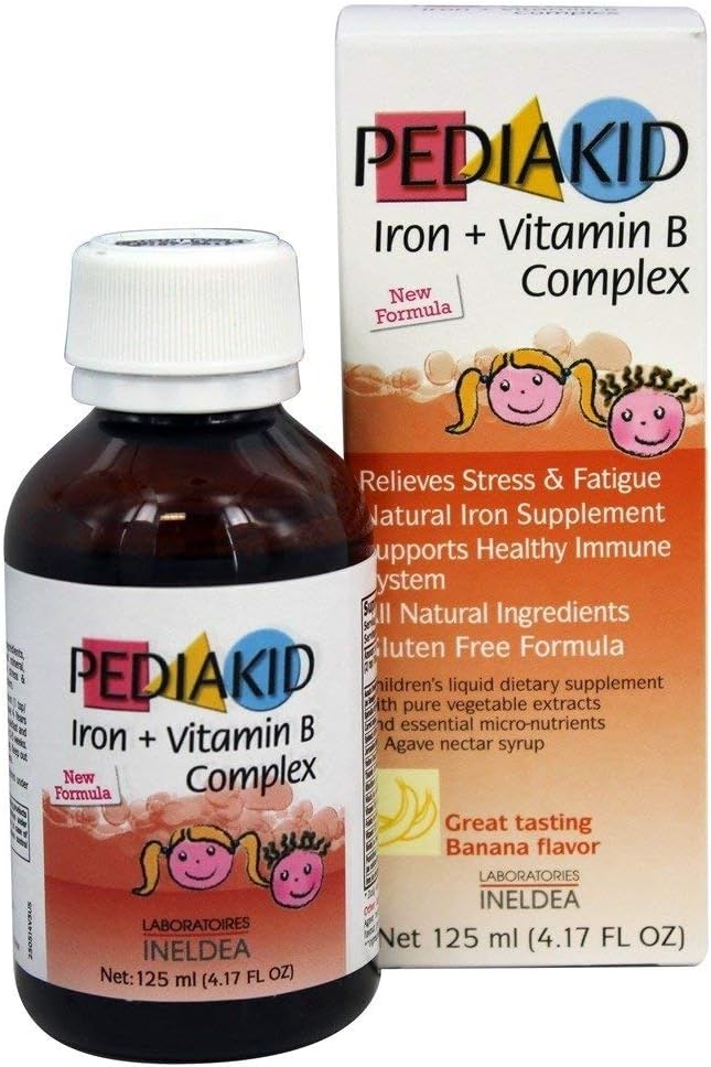 Železo + vitamin B Complex Vse nove formule Naravni vitamini in mineralni dodatek za pomoč otrokom z utrujenostjo, utrujenostjo in slabimi pogoji