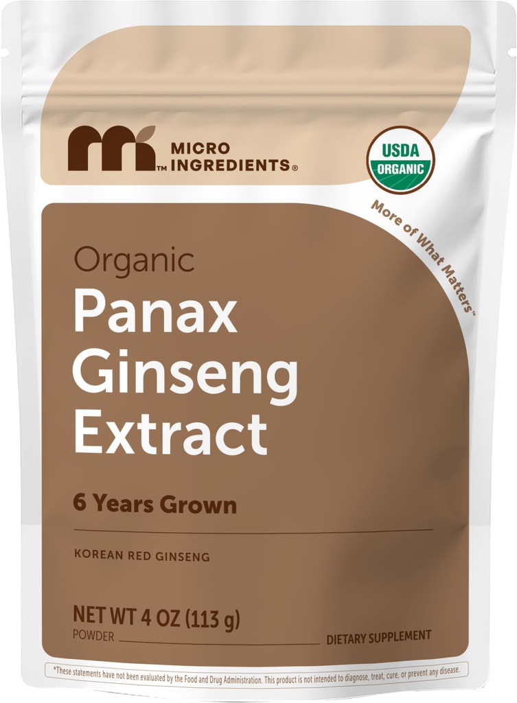 Mikro sestavine Največja jakost organski korejski ginseng koren 200:1 prašek, 4 Ounce, rdeča Panax ginseng prašek, Active ginsenoside, Vegan prijazno
