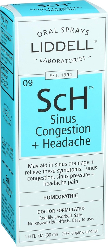 Liddell homeopatski sinus prebavni in glavobol Spray, 1 Fluid Ounce