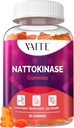 VAITE Nattokinase Supplement 2000 FU (Fibrinolitične enote) 100mg - Enzyme Supplement, Veganska Formula, Podpira zdravje, dvojno moč, Non-GMO, Soy Free, Gluten Free, 60 Vegetarian Gummies