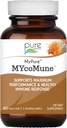 PURE ESSENCE LABS MYcomune Imunska podpora dodatek - Koncentriran izvleček organskih gob v prahu - Reishi, Lion's Mane, Cordyceps, Chaga, Shiitake, Maitake - 60 Caps