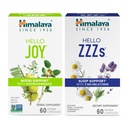Himalaja Pozdravljeni Veselje z Ashwagandha za izboljšanje razpoloženja in duhovi & Pozdravljeni ZZZs z Melatonin za podporo spanja, 60 Kapsule vsak - paket