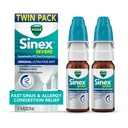 Vicks Sinex Severe Alergy & Sinus Nasal Spray, Original Ultra Fine Mist, Dekongestiv Medicine, Relief iz Nasal Congestion zaradi hladne ali alergije, Sinus razbremenitev tlaka, 265 Sprays x 2