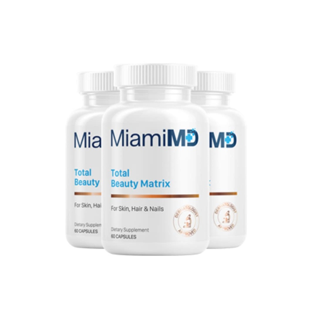 MiamiMD total Beauty Matrix kolagen dopolnila za ženske - kolagen kapsule z vitaminom C za lase, kožo in nohte - Cruelty Free - 60 kapsul